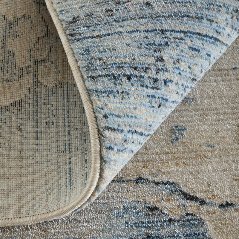 Sonora Modern Abstract, Blue/Ivory/Tan