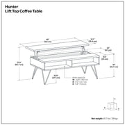 Hunter - Handcrafted Lift Top Coffee Table