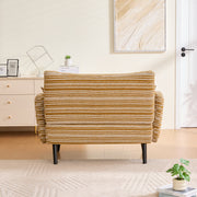Modern style two-seater sofa with ultra-comfortable armrests, armrest pillows, and storage pockets, deep-seated two-seater sofa, comfortable modern sofa for bedroom, small spaces, apartments, and offi