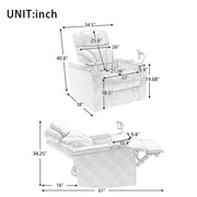 Power Motion Recliner Electric Power Recliner With USB Charging Port, Hidden Arm Storage, Convenient Cup Holder And tooth Speaker