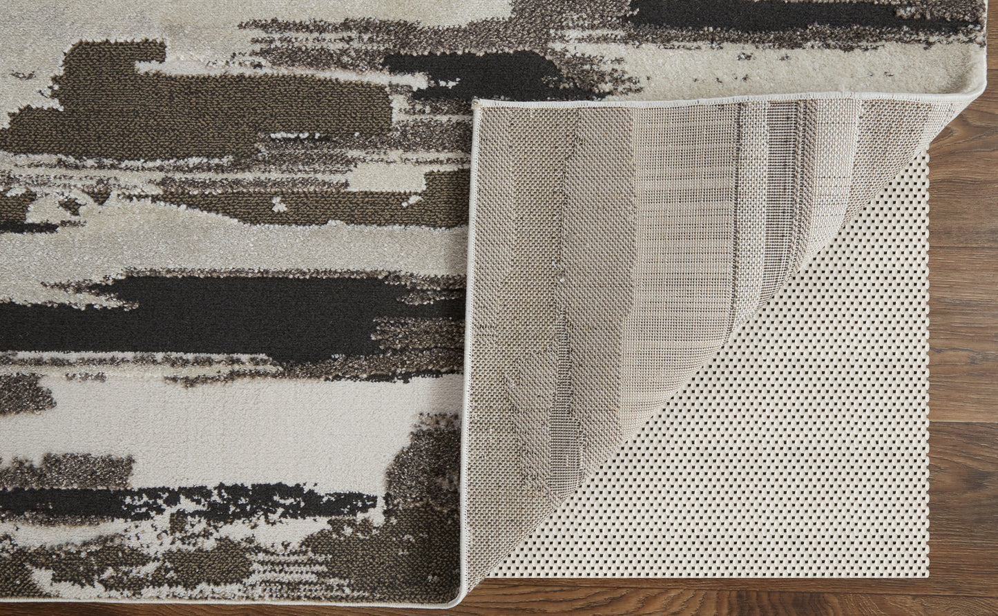 Vancouver Modern Abstract, Brown/Ivory