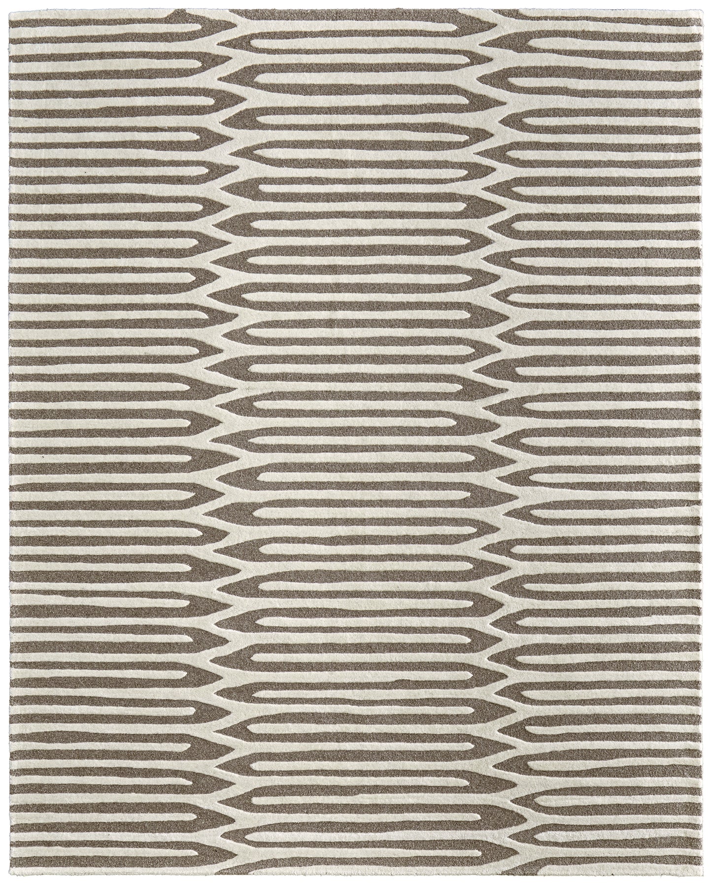 Kimball Transitional Abstract, Taupe/Ivory