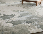 Prasad Modern Watercolor, Ivory/Gray