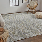 Elias Modern Abstract, Gray/Ivory