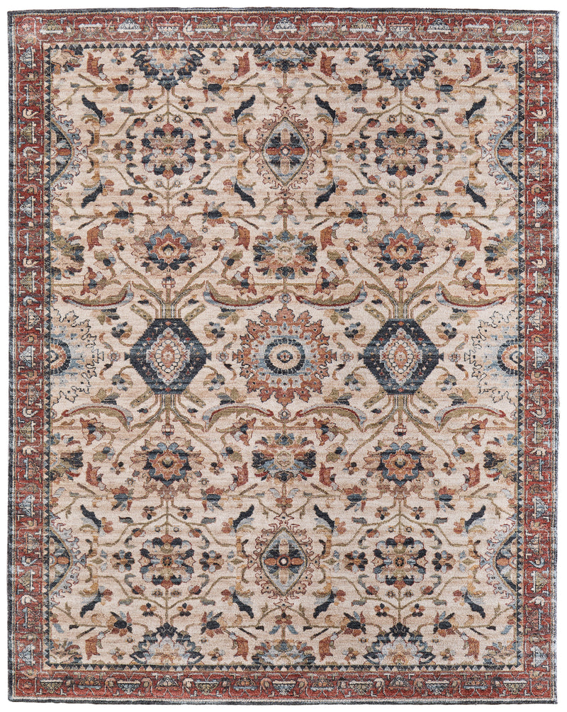 Pearson Traditional Medallion, Ivory/Red/Blue