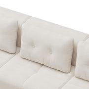 Modular Sectional Sofa Couch with Chaise, Full-Foam Structure, Compression Packaging Design, Woven Texture Upholstery, Oversized Modern Sofa for Living Room