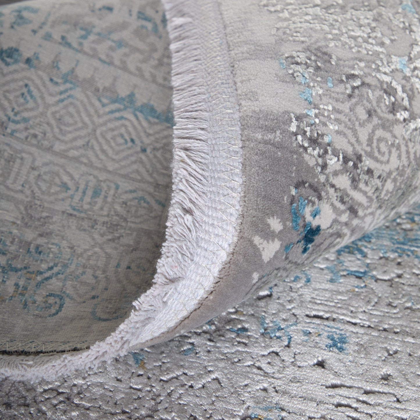 Cadiz Modern Abstract, Blue/Gray/Gold