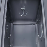 3 Door Lockers With Lock For Home, Gym, Office, School, And Garage - Gray
