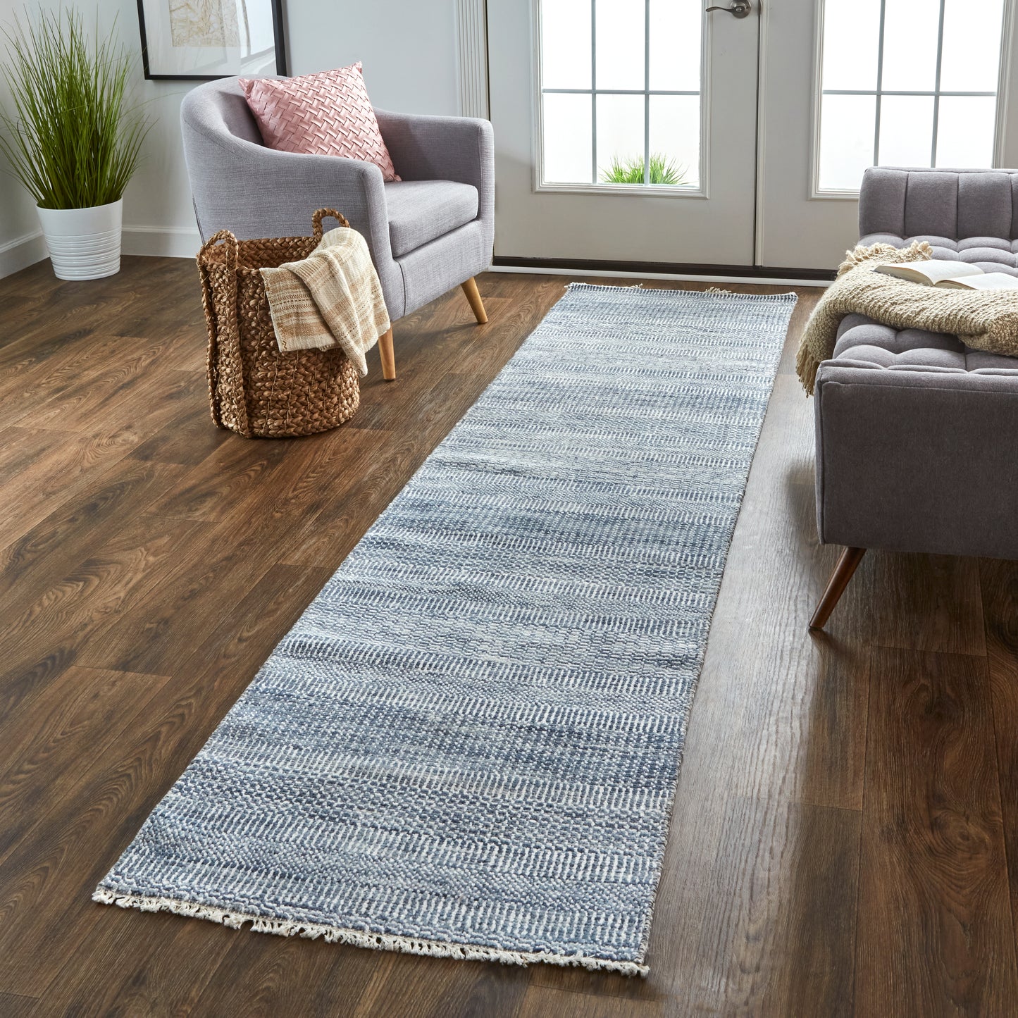 Janson Transitional Stripes, Blue/Gray
