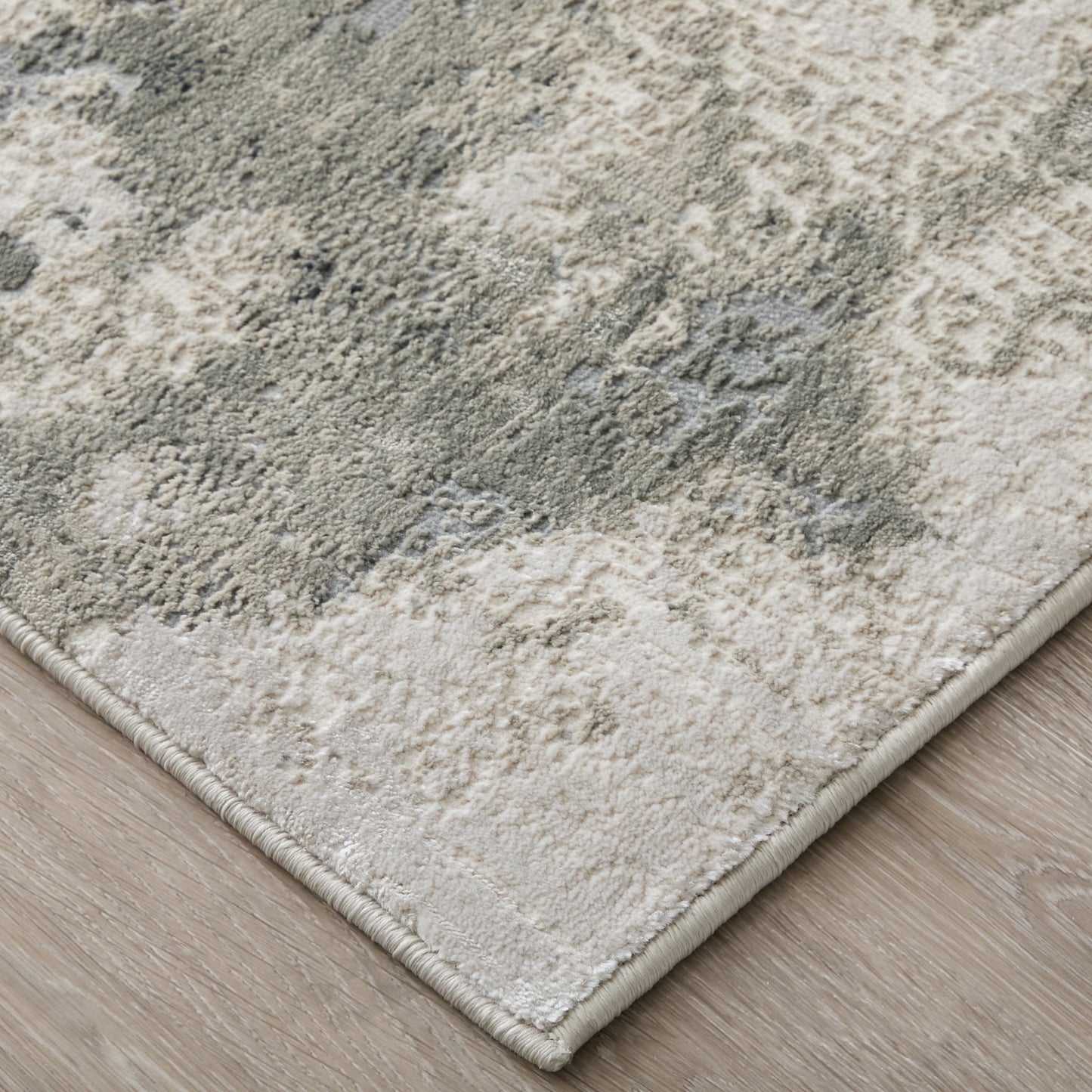 Prasad Modern Watercolor, Ivory/Gray