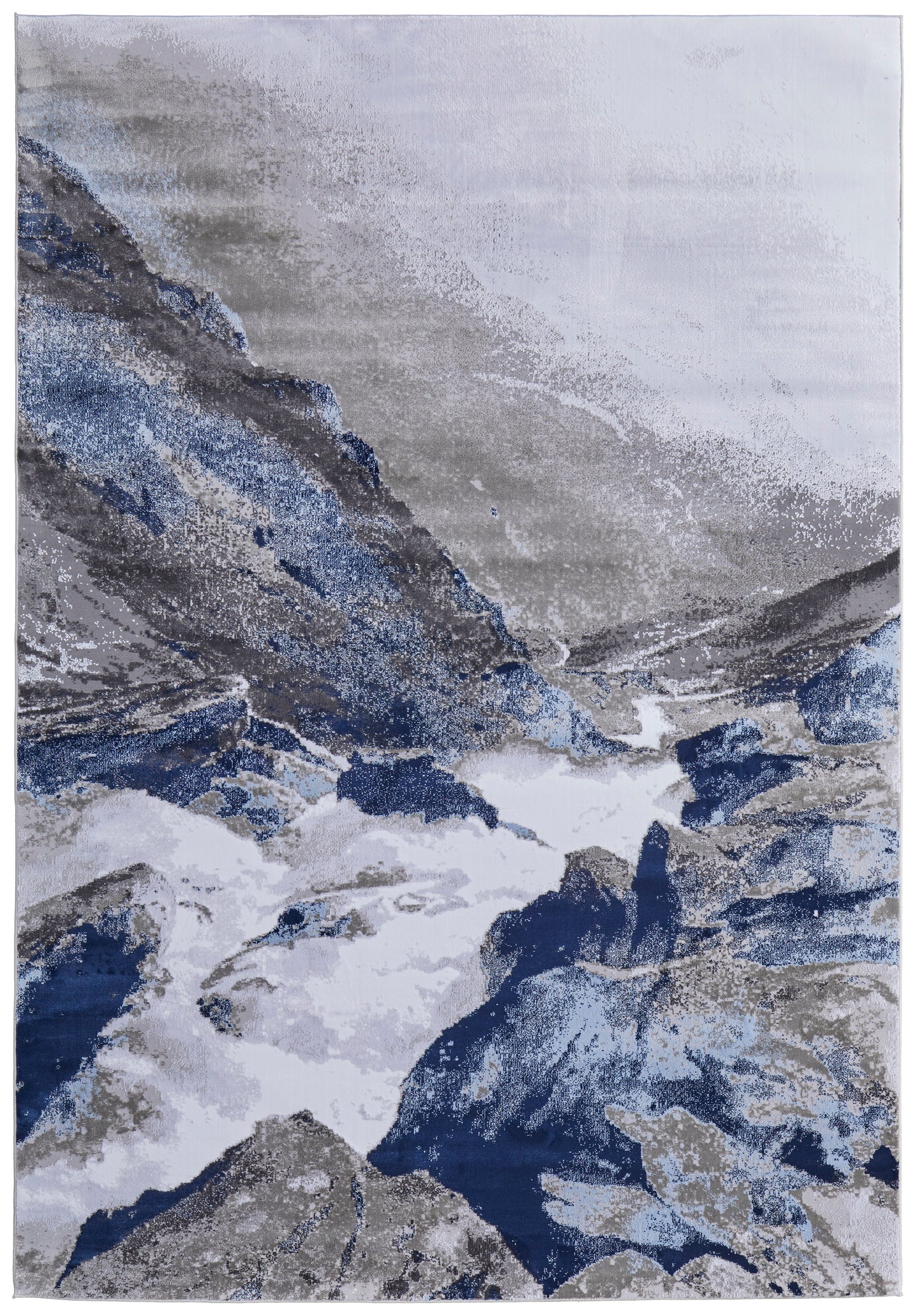 Gaspar Modern Abstract, Blue/Gray/White