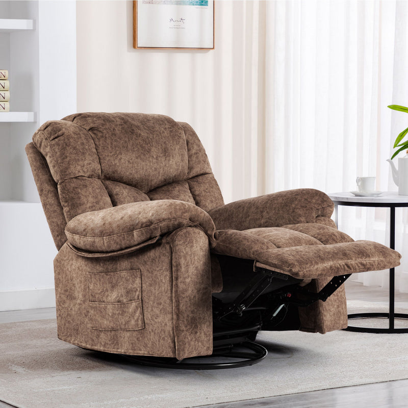 Swivel And Rocking Recliner Chair With Massage And Heating
