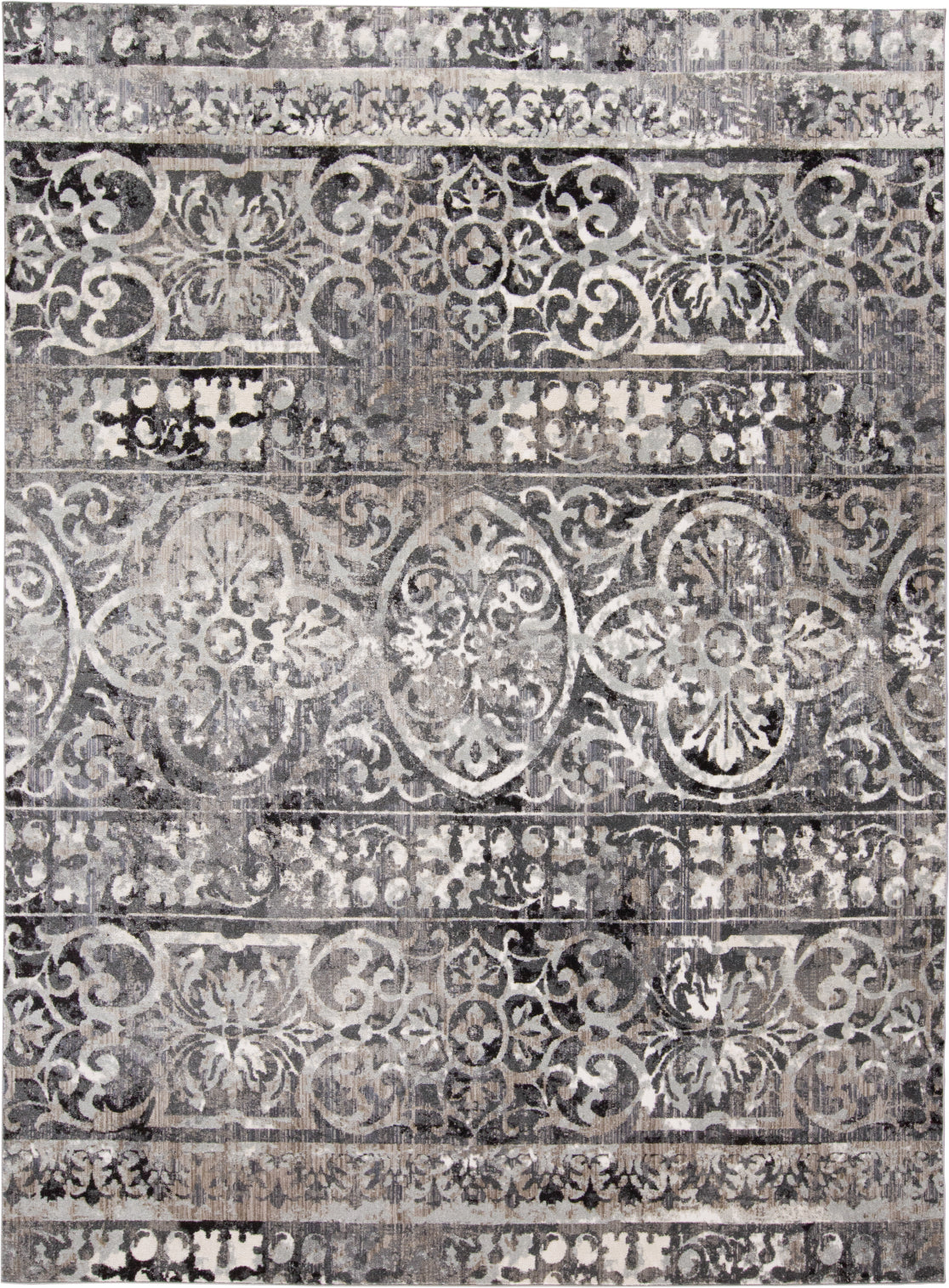 Kano Transitional Distressed, Gray/Ivory/Taupe