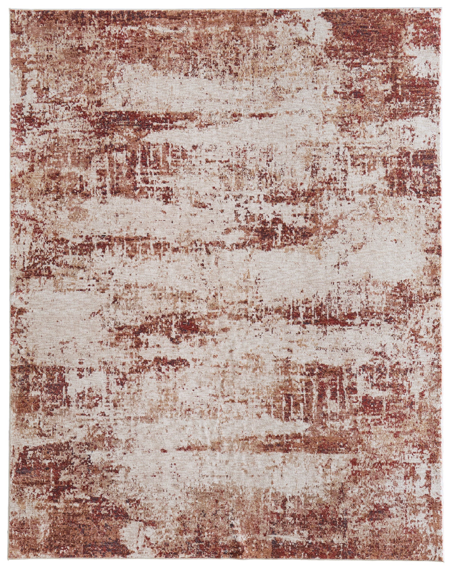 Pearson Modern Abstract, Ivory/Red/Tan