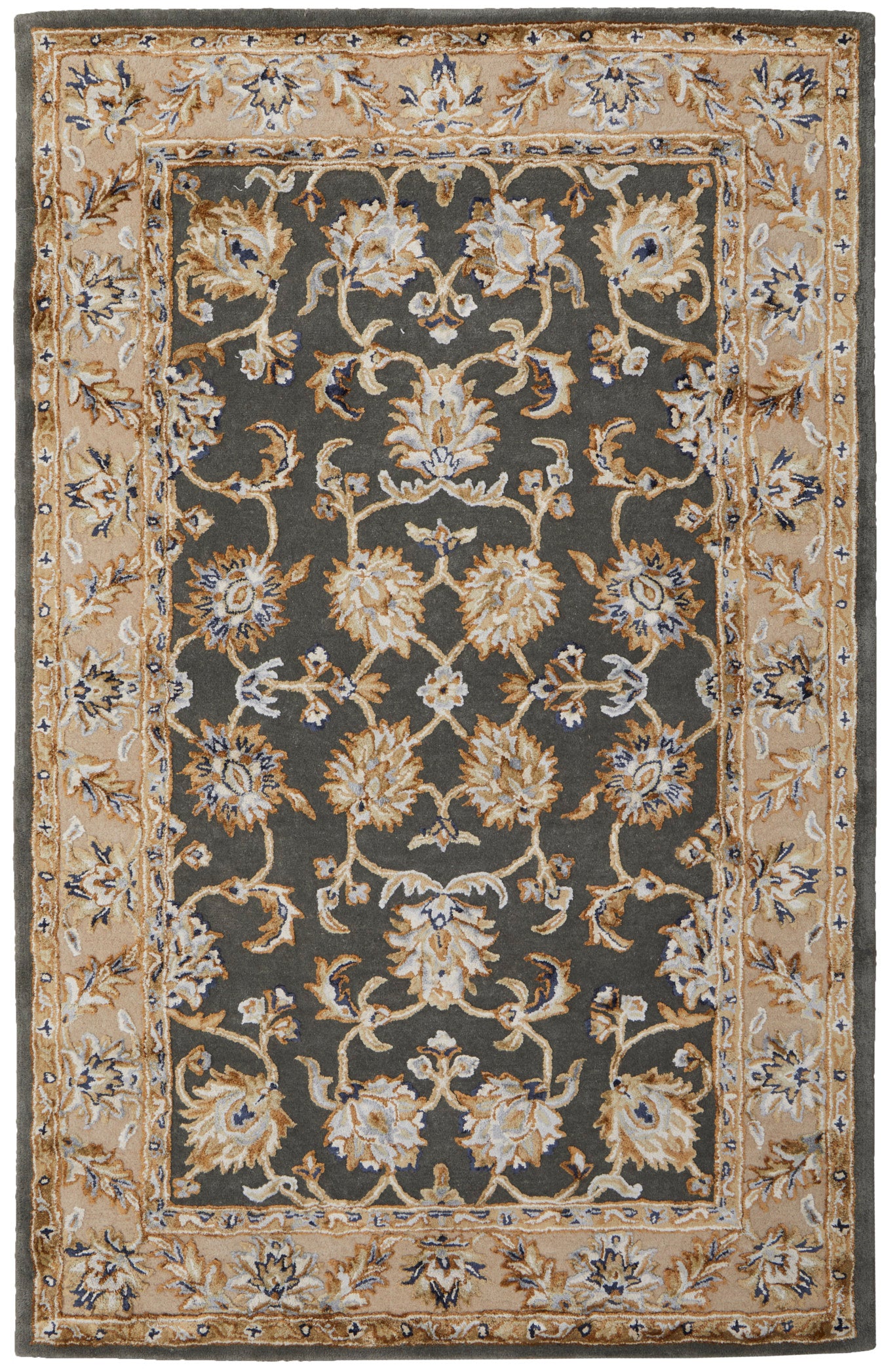 Prescott Traditional Floral & Botanical, Taupe/Tan/Ivory