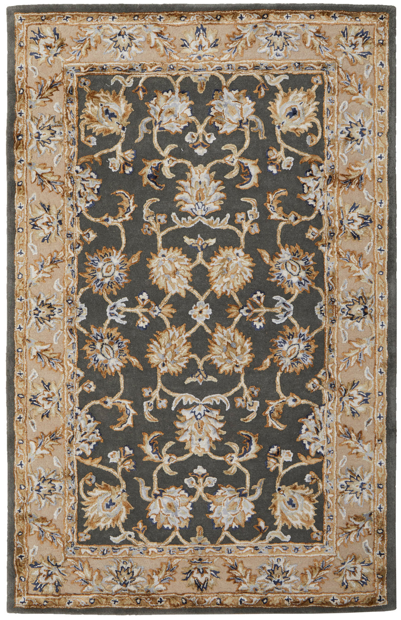 Prescott Traditional Floral & Botanical, Taupe/Tan/Ivory
