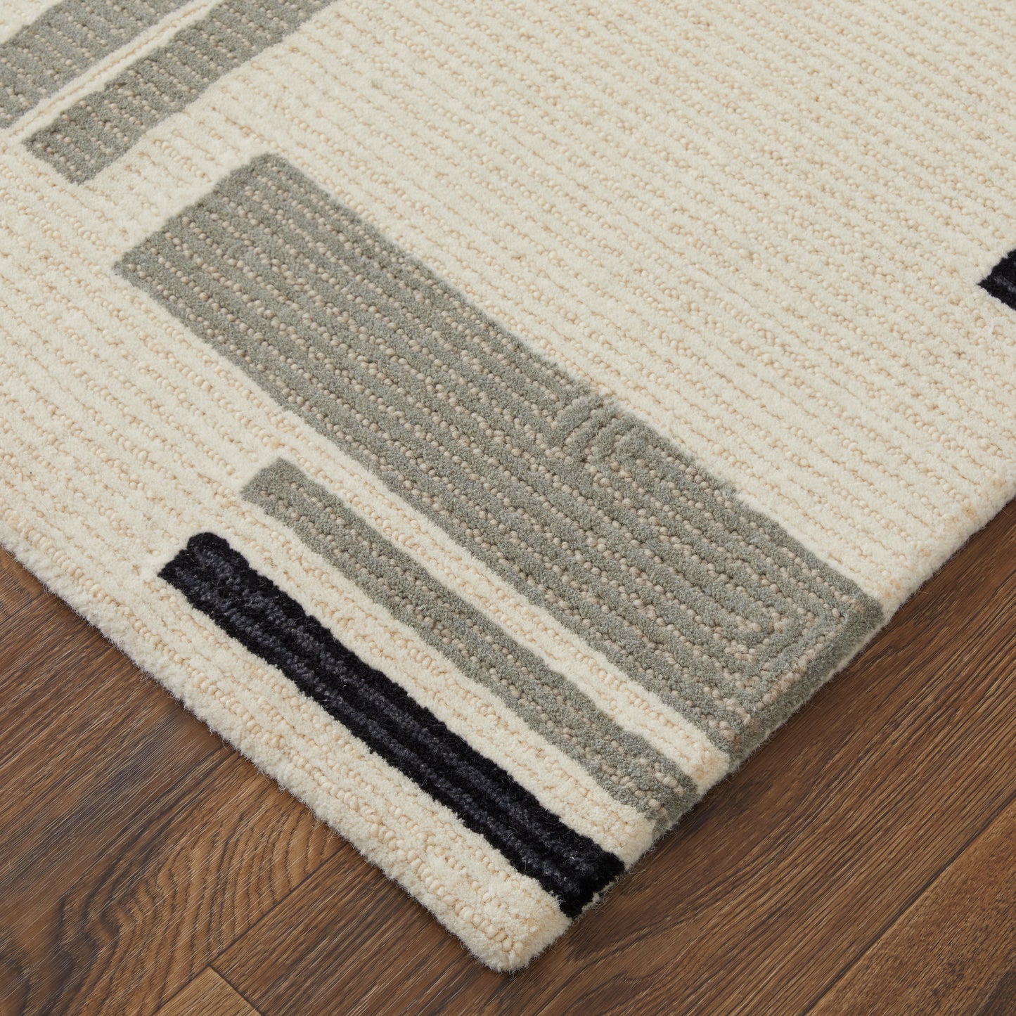 Maguire Transitional Abstract, Ivory/Taupe