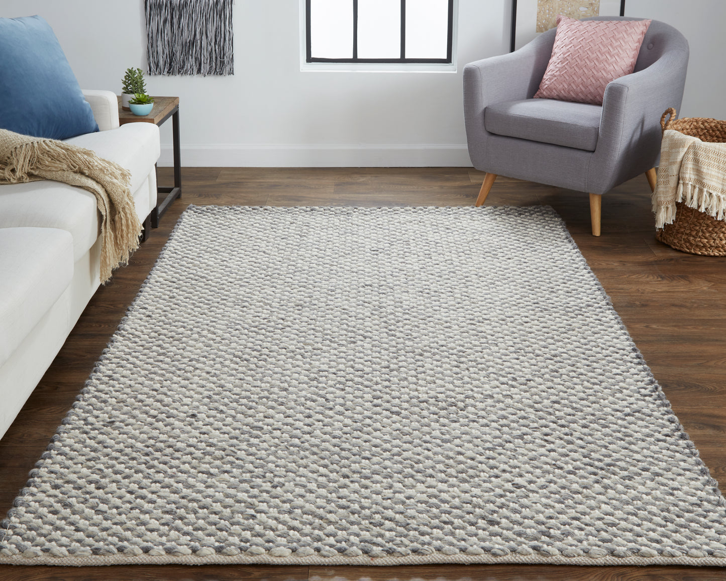 Berkeley Transitional Solid, Gray/Ivory
