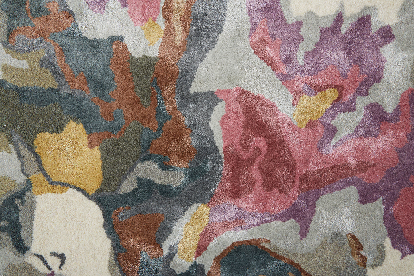Dafney Transitional Floral & Botanical, Purple/Pink/Green