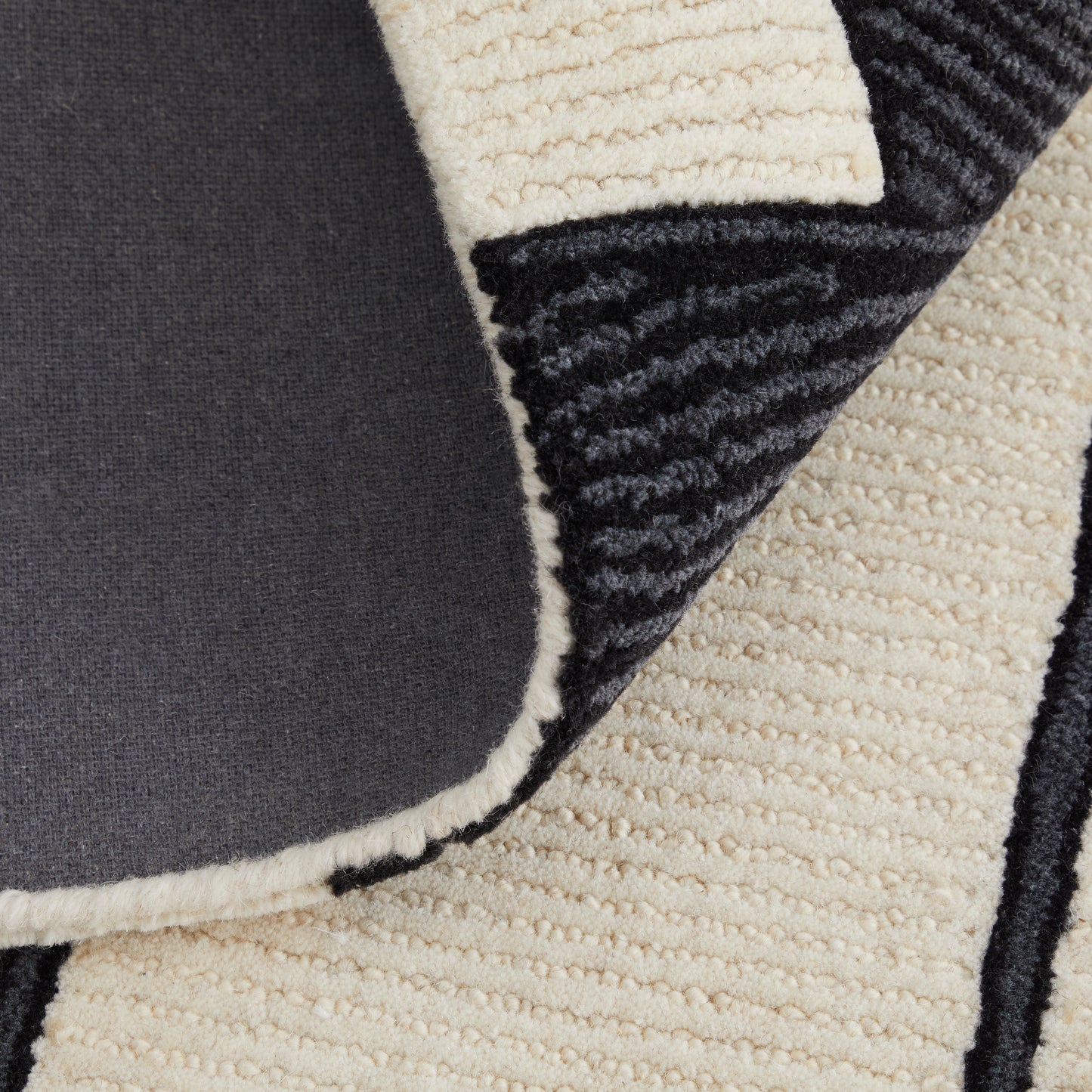 Maguire Transitional Abstract, Ivory/Gray/Black