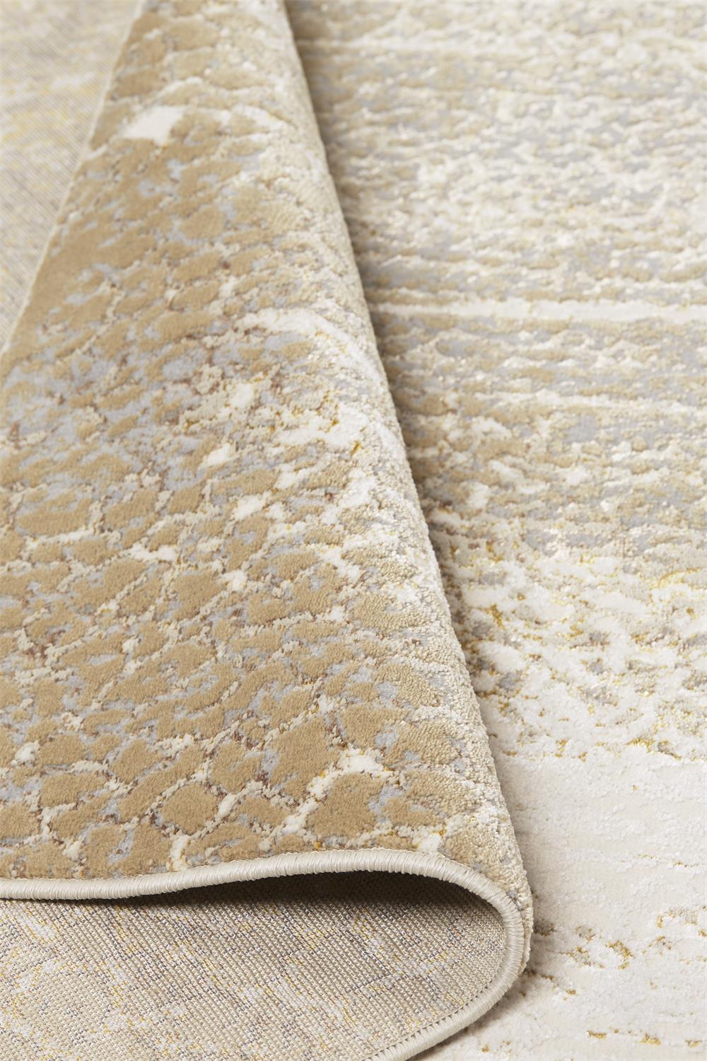Aura Modern Abstract, Ivory/Gray/Gold