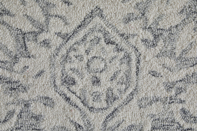 Belfort Traditional Geometric, Gray/White