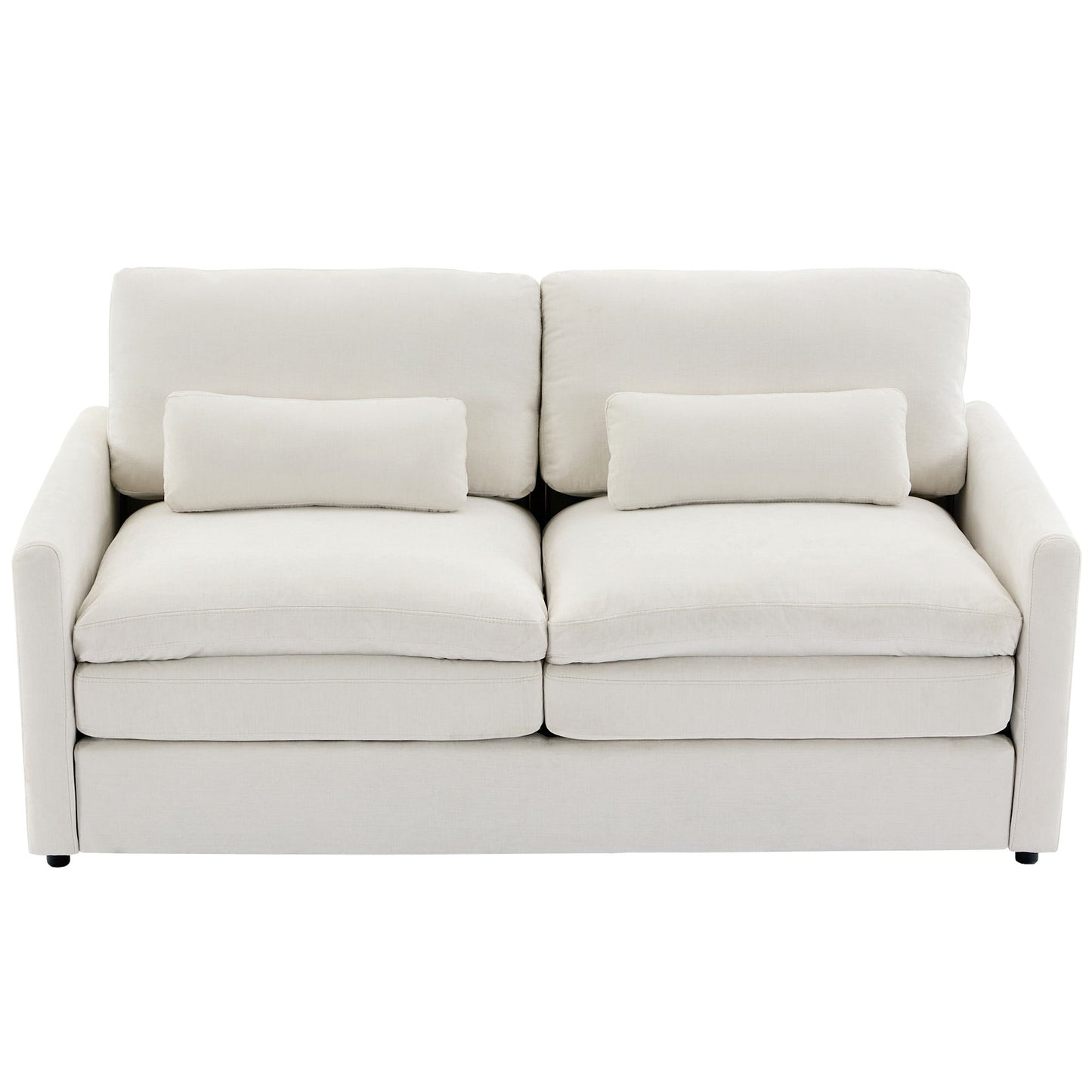 Cozy Upholstered Cushion Loveseat Sofa For Living Room
