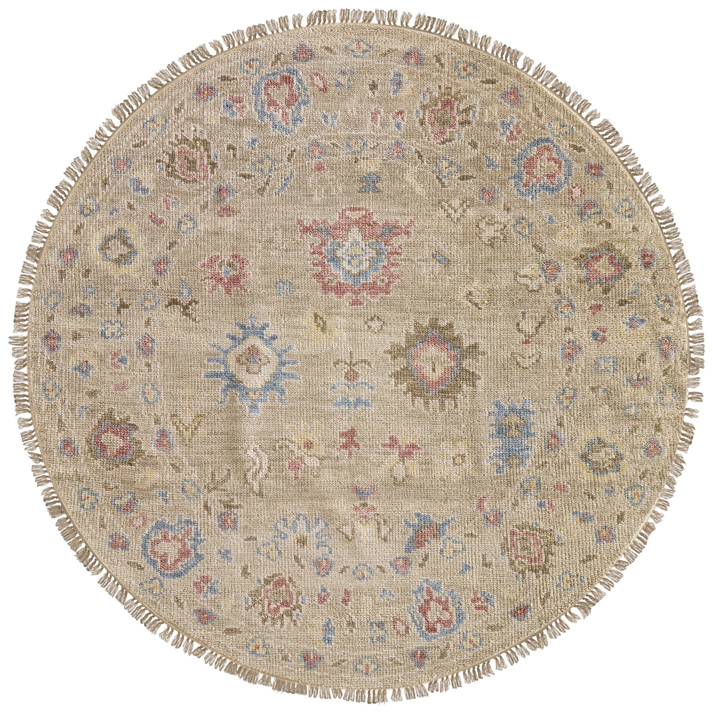 Fillmore Transitional Floral & Botanical, Brown/Tan/Blue