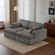 Double Chaise Lounge Chair, Oversized Upholstered Sleeper Cloud Couch