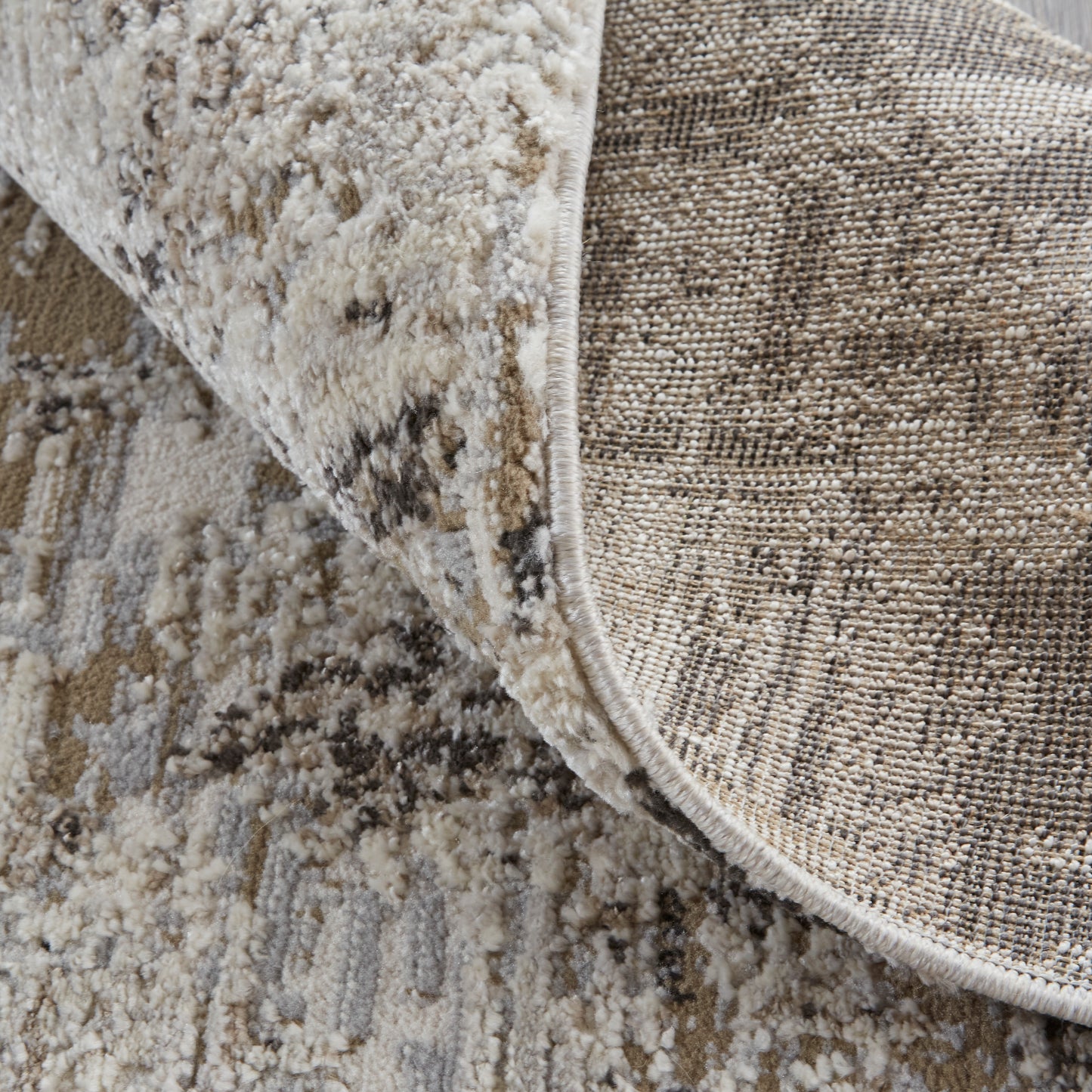 Vancouver Modern Abstract, Ivory/Gray/Brown