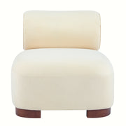 Modern Beige Polyester Accent Chair for Living Room - Pet-Friendly, 330 lbs Weight Capacity, Stylish & Durable Design