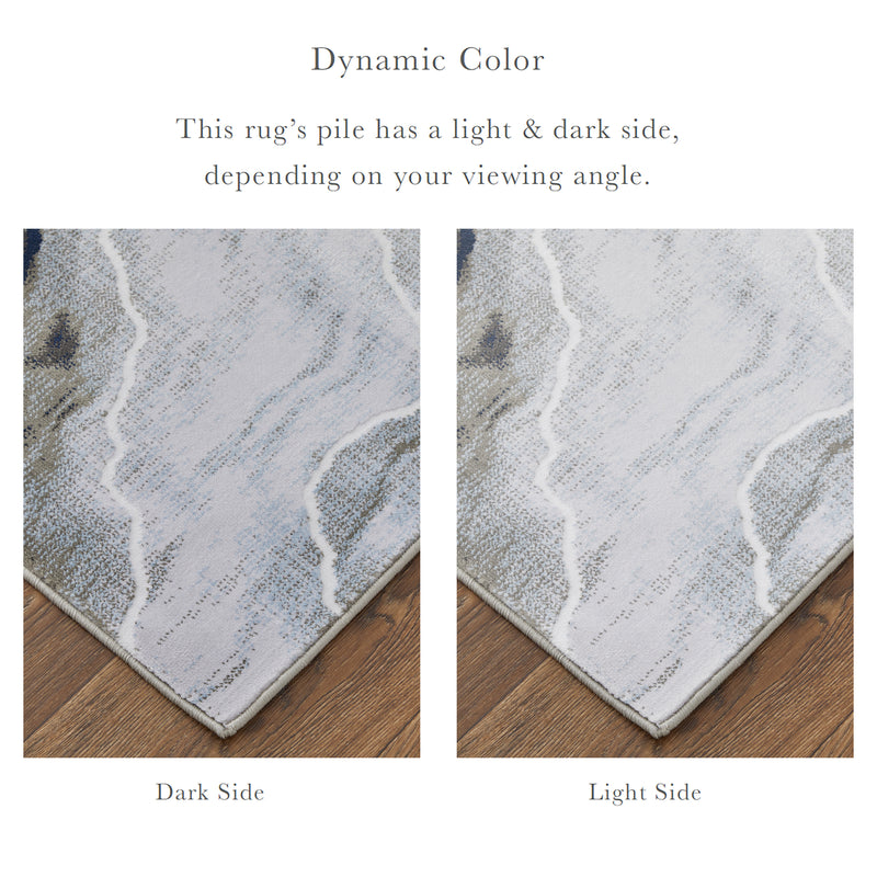 Gaspar Modern Abstract, Taupe/Gray/Blue