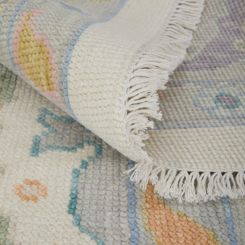 Karina Transitional Floral & Botanical, Ivory/Orange/Blue
