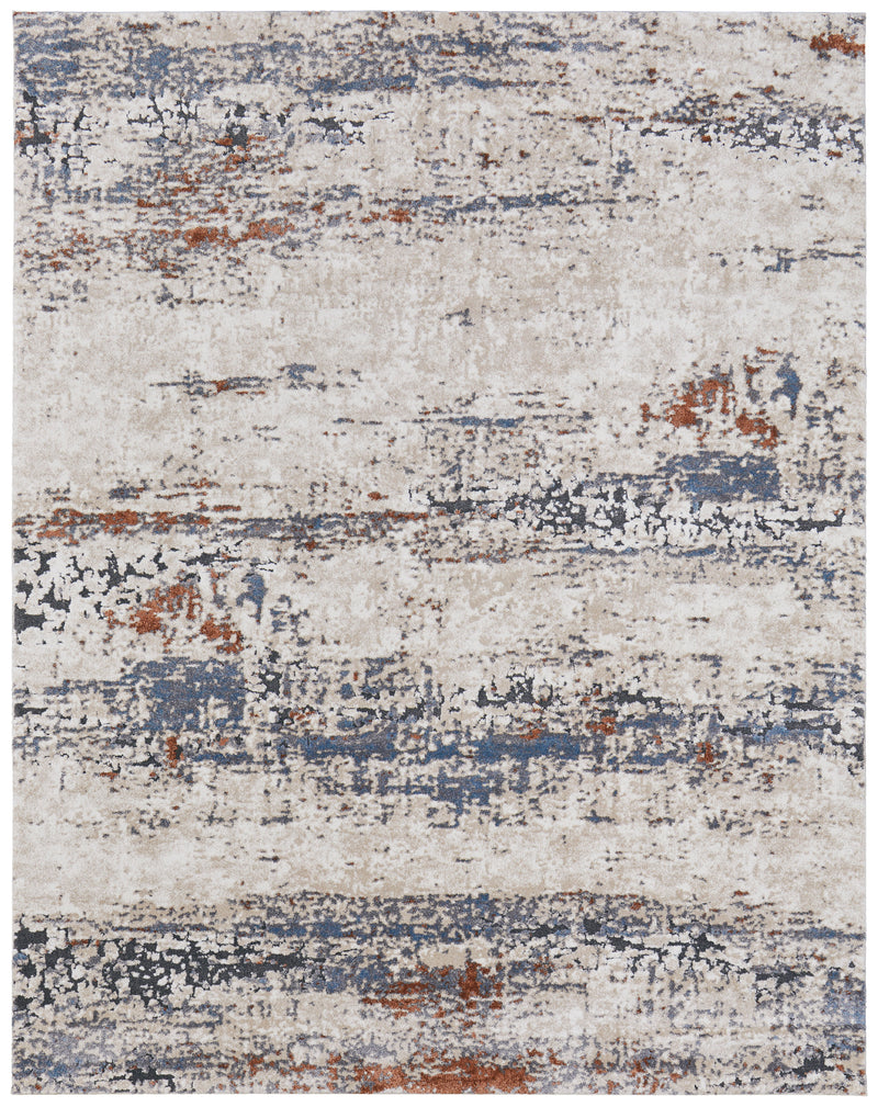 Gilmore Modern Abstract, Ivory/Blue/Gray