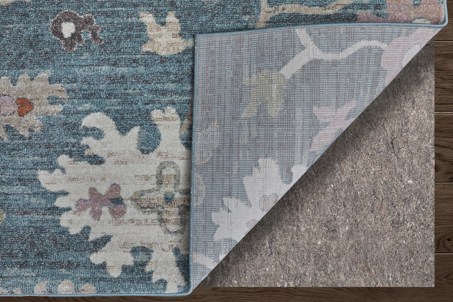 Dartmouth Transitional Abstract, Blue/Ivory/Pink