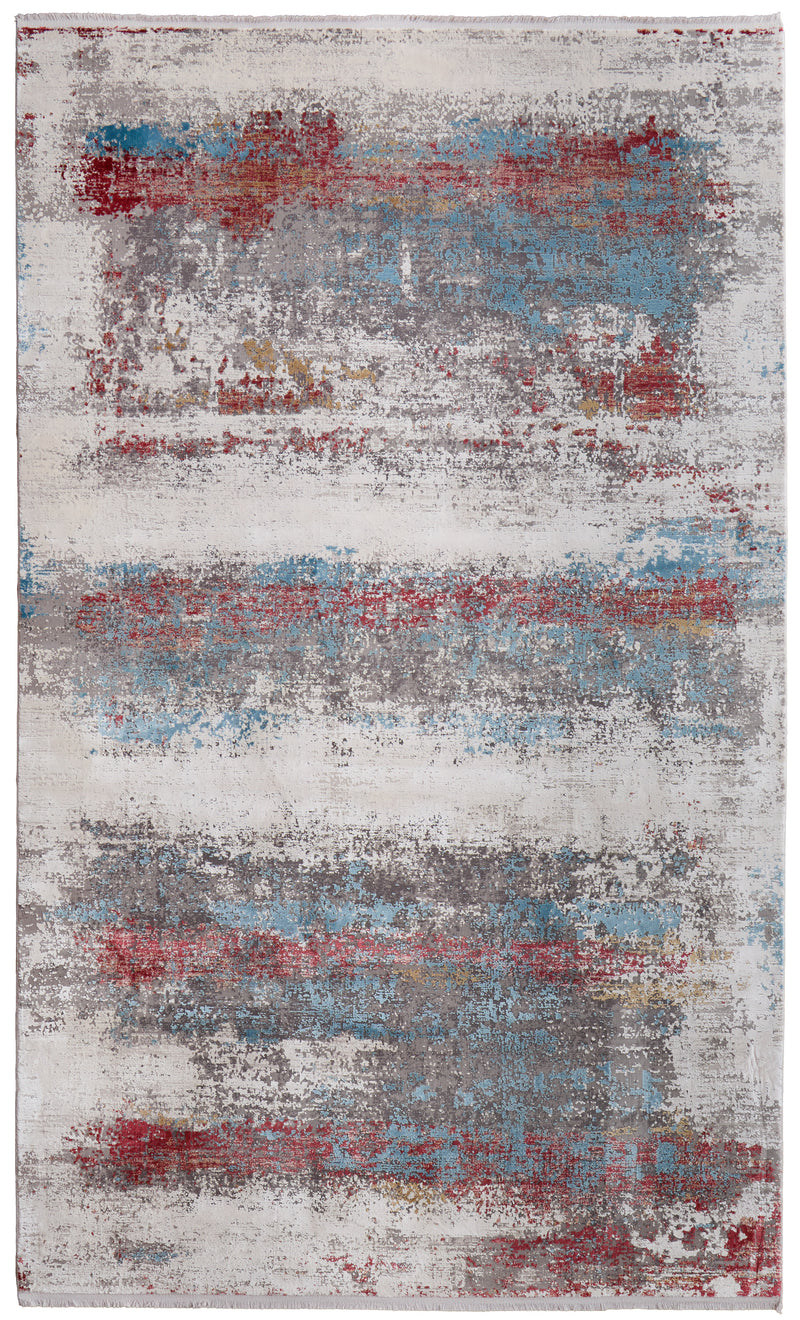 Cadiz Modern Abstract, Gray/Red/Blue