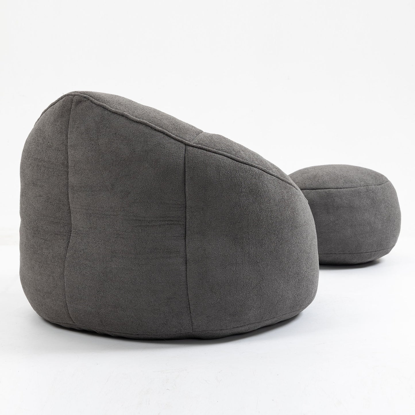 Bedding Bean Bag Sofa Chair High Pressure Foam With Footrest