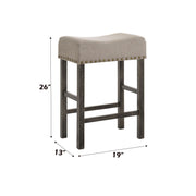 Martha II - 7 Pieces Counter Height Dining Room Set - Gray