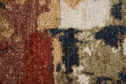 Pearson Modern Abstract, Blue/Red/Tan