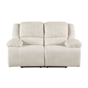 Modern Power Reclining Sofa Set 2pc Comfort Sofa Loveseat Charging Port Vanilla Beige Microfiber Upholstery Living Room Furniture
