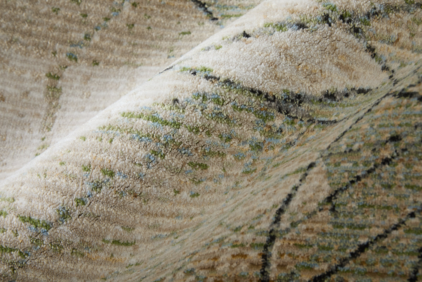 Sonora Modern Abstract, Green/Tan/Ivory
