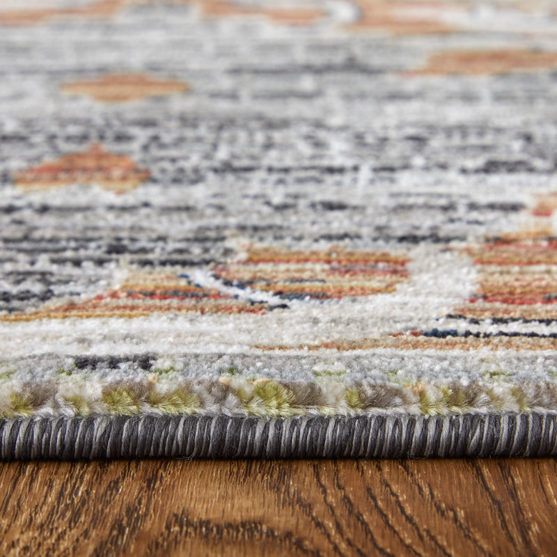 Melrose Transitional Ikat, Ivory/Red/Gray