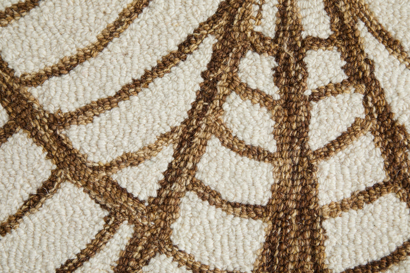 Wallace Modern Ikat, White/Brown