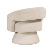 Modern Luxury Swivel Accent Chair 1pc Taupe Velvet Upholstery Solid Wood Stylish Home Furniture