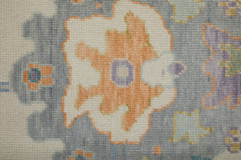 Karina Transitional Floral & Botanical, Ivory/Orange/Blue