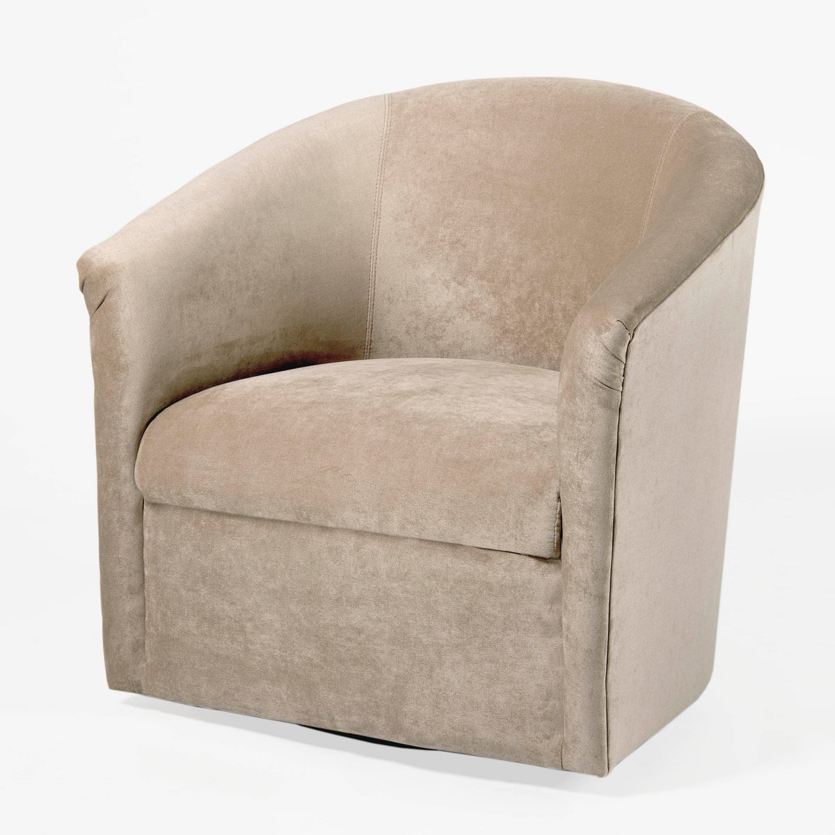 Eden Sand Swivel Chair Beige Microfiber Upholstery 30x29.75x30 inches