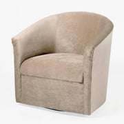 Eden Sand Swivel Chair Beige Microfiber Upholstery 30x29.75x30 inches