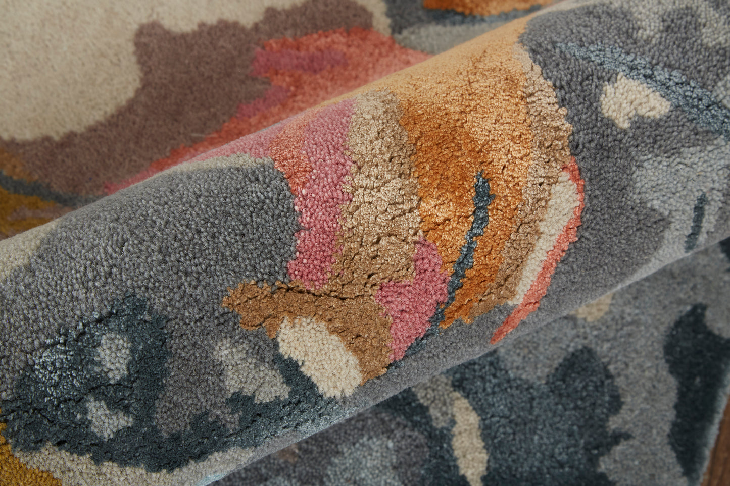 Dafney Transitional Floral & Botanical, Blue/Pink/Gray