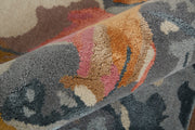 Dafney Transitional Floral & Botanical, Blue/Pink/Gray