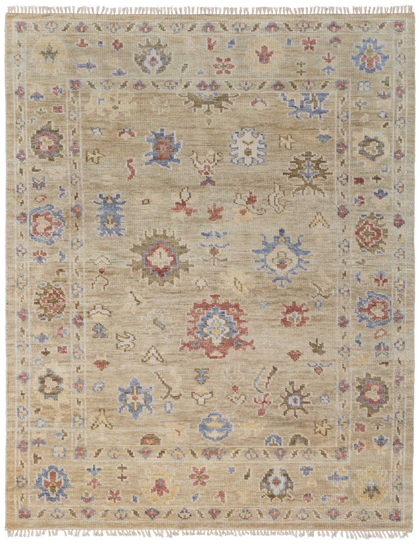 Fillmore Transitional Floral & Botanical, Brown/Tan/Blue